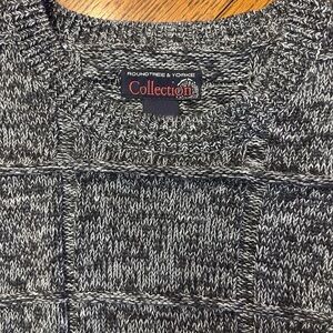 Roundtree & Yorke Black and White Crewneck Sweater